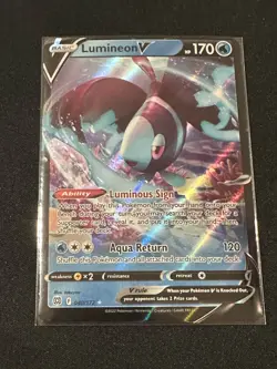 Pokemon TCG Sword & Shield Brilliant Stars Lumineon V 40/172 Holo Ultra Rare - Image 1