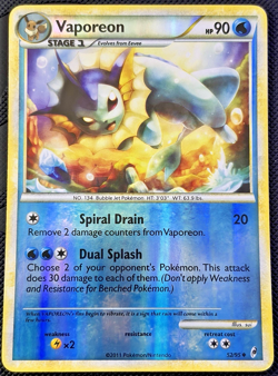 Pokemon Tcg - Vaporeon - 52/95 LP condition - Reverse Holo CALL OF LEGENDS - Image 1