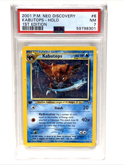 Pokemon Kabutops 1st Edition Neo Discovery (2001) #6 - PSA 7 - Image 1