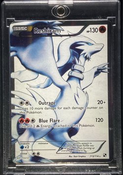 2011 POKEMON BLACK AND WHITE RESHIRAM FULL ART 113/114 MP+ - Image 1