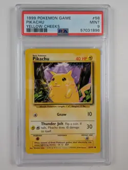 1999 Base Set Pokemon Pikachu Yellow Cheeks PSA 9 - Image 1