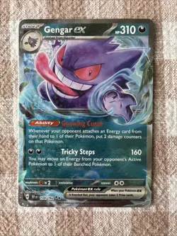 Pokemon TCG Gengar EX Double Rare Temporal Forces 104/162 - Image 1