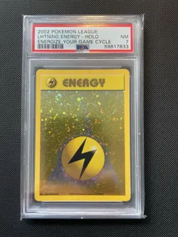 PSA 7 Lightning Energy Holo - Energize Your Game 2002 - Pokemon League Promo - Image 1