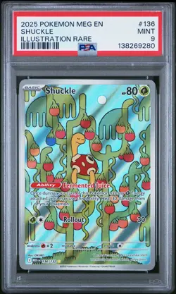 SHUCKLE 136/132 | PSA 9 | MEG EN-MEGA EVOLUTION POKEMON - Image 1