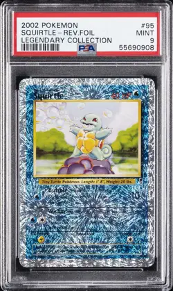 2002 POKEMON LEGEND COLLECTION #95 SQUIRTLE-REVERSE FOIL PSA 9 - Image 1