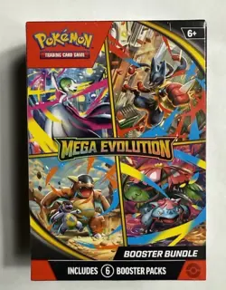 Mega Evolution Booster Bundle Sealed 6 Packs Pokemon TCG New - Image 1