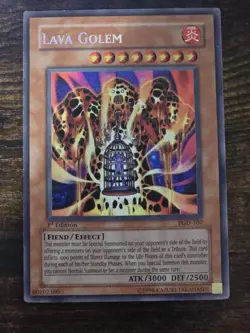 Yu-Gi-Oh! TCG Lava Golem Pharaonic Guardian PGD-107 1st Edition Secret Rare - Image 1