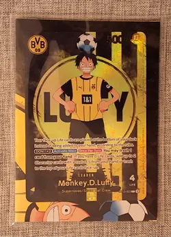 One Piece x BVB Borussia Dortmund Promo Karte Monkey D. Luffy ST13-003 Sealed !! - Image 1
