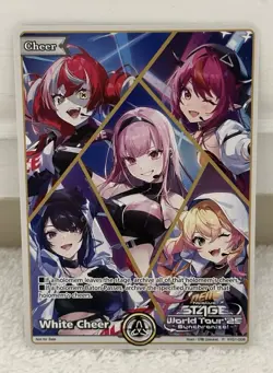 White Cheer Card Hololive STAGE World Tour '25 Synchronize! AnimeNYC Anime Expo - Image 1