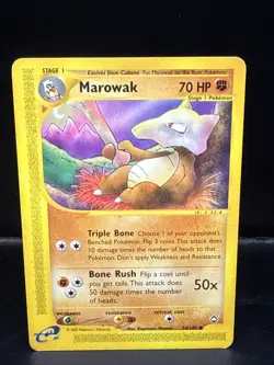 Pokemon TCG Card - Marowak 54/147 Aquapolis Uncommon Vintage E-Reader - Image 2