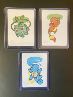 Pokemon Center Japan Taruka Takara Card Bulbasaur Charmander Squirtle Set NM - Image 1