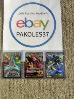 Mega Sharpedo EX 127/094 + Lopunny Rotom SIR Pokemon Card Lot Phantasmal Flames - Image 1