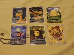 6 Pokemon x Van Gogh Black Star Promo ACG Art Card - read description - Image 1