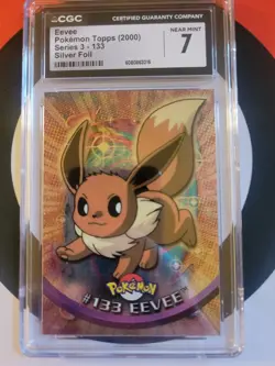 Topps Pokemon Cards Graded Eevee & Snorlax CGC 7 Blue Label - Image 5