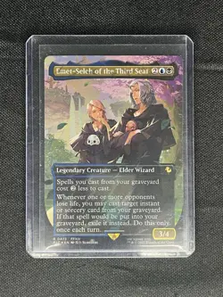 MTG -Emet-Selch of the Third Seat Borderless Chocobo Track Foil Final Fantasy NM - Image 1