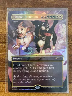 MTG✨TITANIC ULTIMATUM FOIL Set✨SLD Dogs/Cats Are Better Than Cats/Dogs MINT Rare - Image 3