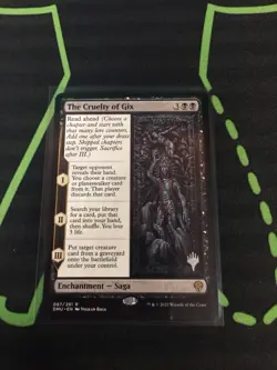 MTG Magic The Gathering The Cruelty Of Gix Promo Black Enchantment Saga - Image 1