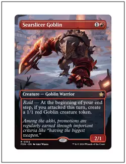 1x Searslicer Goblin, Borderless Art, Magic the Gathering MTG NM - Image 1