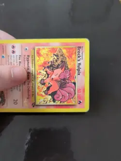 Brock’s Vulpix 37/132 Gold W Stamp Gym Challenge Pokemon TCG MP - Image 3