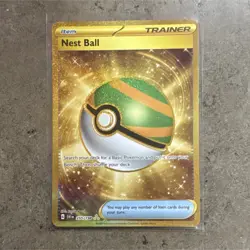 Pokemon Nest Ball 255/198 SV01 Trainer Gold Secret Rare Holo English - Image 1