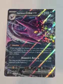 Pokemon TCG S&V Destined Rivals Team Rocket's Crobat EX 122/182 Double Rare N/M - Image 1
