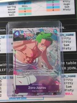 Zoro-Juurou Treasure Rare Alt Art ST18-004 One Piece English READY TO BE GRADED - Image 1