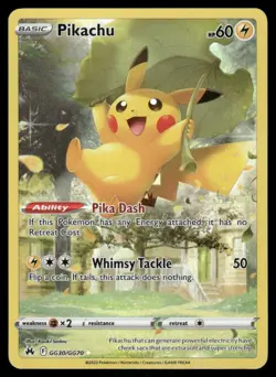 Pokemon Cards Pikachu GG30/GG70 Crown Zenith Galarian Gallery Holo NM - Image 1