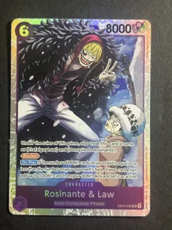 The Azure Sea's Seven #EB04-038 Rosinante & Law One Piece Card - Image 1