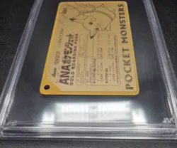 PSA 10 Pikachu ANA Pokemon Jet Gold Boarding Pass No.1 Promo Japanese Card 1998 - Image 3