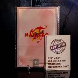 Kushina Uzumaki Waifu Trading Card A6 Oversized Pink Glitter Frame Naruto - Image 2