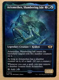 MTG Arixmethes, Slumbering Isle Extended Art Card, March Of The Machine - Image 1