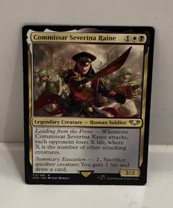 Magic the Gathering MTG Commissar Severina Raine Universes Beyond: Warhammer 40K - Image 1