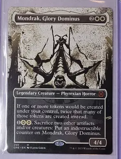 MTG Mondrak, Glory Dominus - Borderless Showcase, Light Play, English Phyrexia - Image 1
