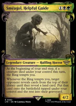NM-Mint, English MTG Foil Smeagol, Helpful Guide - Foil - Showcase Scrolls The L - Image 1