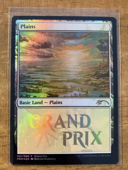 MTG✨PLAINS FOIL (Grand Prix) ✨Las Vegas Promo MINT D. Giancola Art 2018 UNPLAYED - Image 1