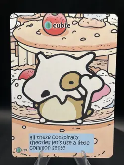 Cubie Pokiebubies V2 1st Edition Fan Art 137 Chef Ken Lee Pokemon Cubone - Image 1