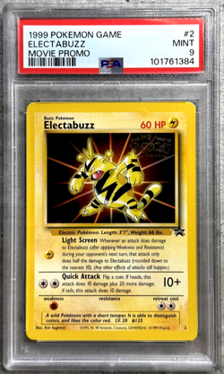 Pokemon Card Electabuzz Promo PSA 9 Mint, Pokemon The First Movie #2, 1999 (1) - Image 1