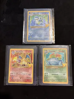 Pokemon Celebrations Big 3 Charizard Blastoise Venasaur 15/102 Series NM - Image 1