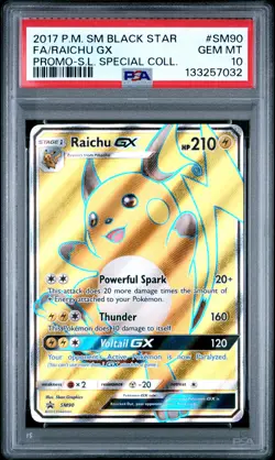 2017 Pokemon Sm Black Star Promo #SM90 Raichu Gx Promo PSA 10 - Image 1