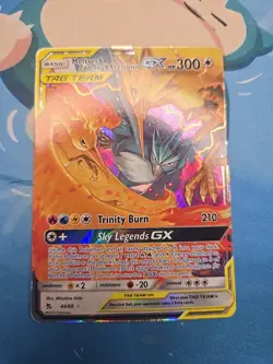 2019 Pokemon Sun & Moon Moltres Zapdos Articuno GX Hidden Fates #44 - Image 1