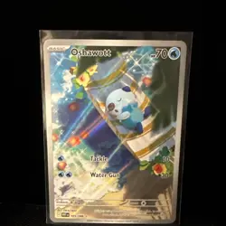 Pokemon TCG Oshawott 105/086 White Flare Illustration Rare NM - Image 3