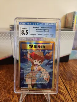 2016 CGC 8.5 Misty's Determination #108 Pokemon Evolutions - Image 1