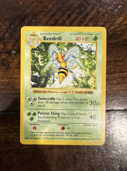 Beedrill 17/102 Shadowless - Base Set Pokemon TCG - NM - Image 1