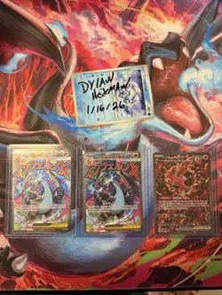 2x Pokemon TCG Mega Charizard X Ex Promo UPC 1x Oricorio Ex Promo UPC - Image 1