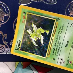 Pokemon TCG Jungle Set Unlimited Scyther #10/64 Holo VTG WOTC 1999 NM - Image 3