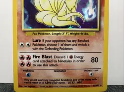 Ninetails 12/102 Base Set Holo Pokemon Rare 1999 Vintage WOTC NM Actually Minty! - Image 4