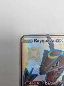 2018 POKEMON SUN & MOON CELESTIAL STORM #177A FULL ART/RAYQUAZA GX English - Image 3
