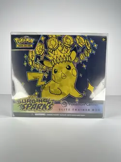 Pokemon Surging Sparks Pokemon Center ETB Sealed w/ Plastic Case - Image 1
