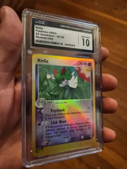 (TOP POP 3) CGC 10 GEM MINT Kirlia 40/100 2003 EX Sandstorm Reverse Holo Pokemon - Image 1