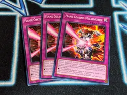 Flame Coating Metalmorph x3 - SUDA - Common - Yugioh - Image 1